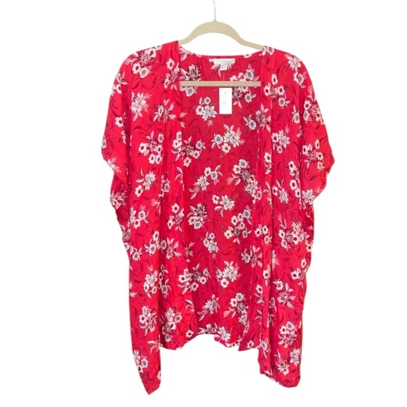LOFT Tops - Ann Taylor Loft Floral Kimono Lightweight Blouse